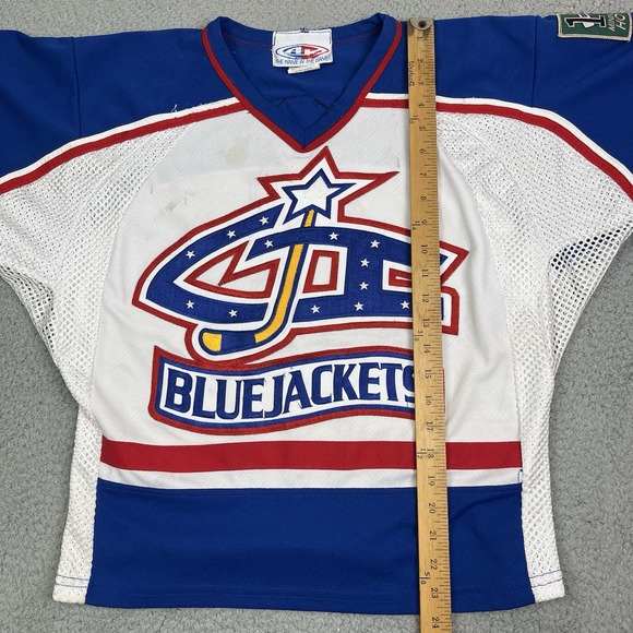 Vintage Cambridge Isanti‎ Bluejackets Hockey Jersey High School Minnesota MN - Picture 14 of 14